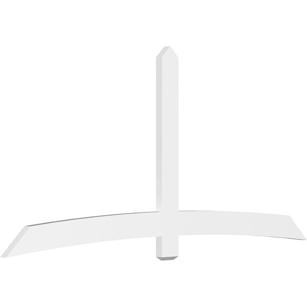 Ekena Millwork Bellingham Architectural Grade PVC Gable Bracket, 108"W x 49 1/2"H x 2"D x 6"F, 11/12 Pitch GBP108X50X0206BEL00 - main